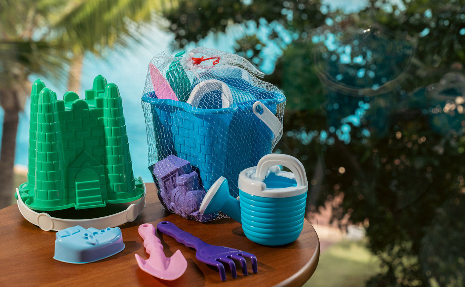 beach toys on a beach